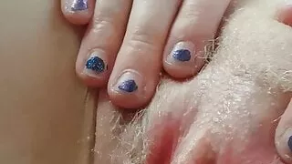 I open my pussy and he does the rest