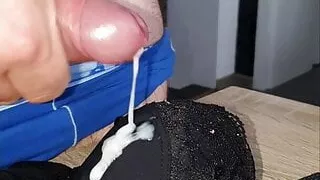 Jucy cum on wife bra