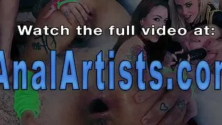 Lesbian prolapse licked in threesome