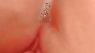 Pussy play in the tub