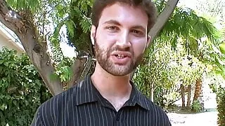 Small cocked guy joins to gangbang