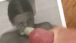 Splash more than bubbles on a pretty cum dump