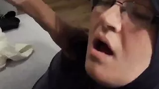 Son cumming on Hijab Mom... Real Mom and Son on Mother’s Day