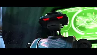 Star Wars Tactical droid TV-94 showing off his Data rod