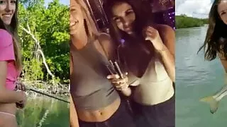 Fishing Girl - Gorgeous Brunette Gets Fucks By Crew