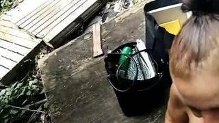 Trailer trash sucking my dick nice & tight & swallowing