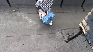 the rooftop meeting ended with sex and facial cum.