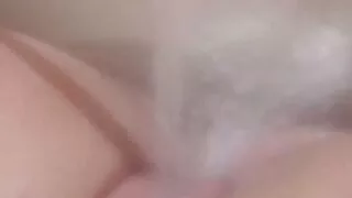 My girl getting help from the bath