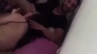 Two Turkish bros fucking a slut together