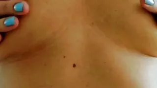 Shy Milf Massaging Small Oily Tits