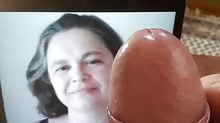 Tribute on my mature milf bra pic