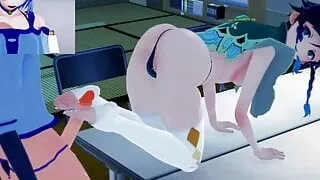 Venti(Female) let Femboy play with her body (Genshin Impact)