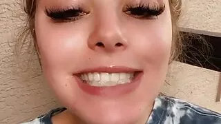 Amateur blowjob, cum in mouth