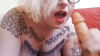 Jerking off my dildo