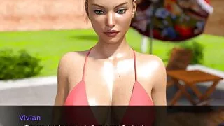 Summer with Mia - Vivian fucked a girl in the backyard