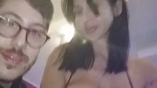 With beautiful woman