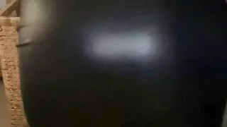 English amateur Milf with big juicy arse in tight leather dress