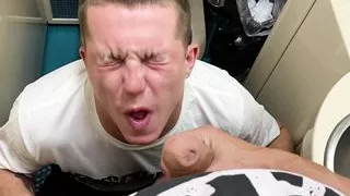 Gave a guy a blowjob on a toilet train