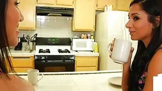 Femdom chicks jerking off and humiliating micro penis