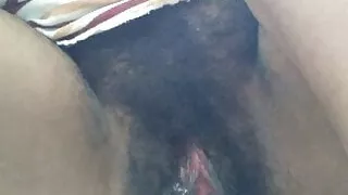 Hairy gets fucked by toothbrush