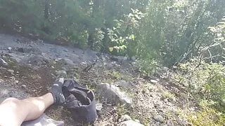 Outdoor warmup in mountain top