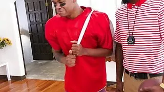 Ebony sister gets fucked in a threesome