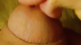 Close up blowjob from brothers wife