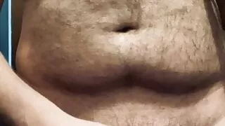 Big cock jerking and nipple tease