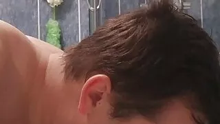 Joni wanks and licks cum