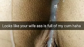 Your wife gets fucked hard in the ass, now with a leaking creampie