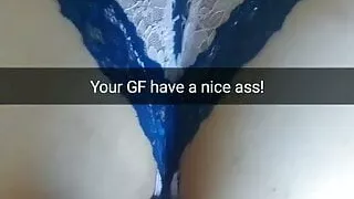 Trying cheating GF ass rubbing! Not inside - not cheating!