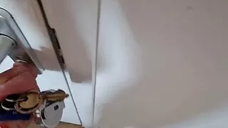 Mom invites son to join her in shower