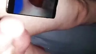 Cubby with hair brush up the arse and wanking over porn