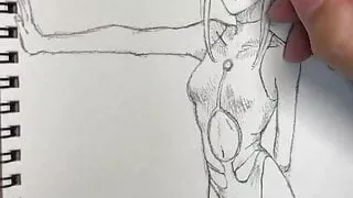 female figure drawing 001