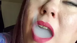 BBW Mistress Tina Snua Smokes A Cock Cigarette - Smoking