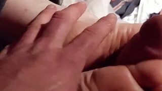 BBW PALE HOT REDHEAD Gives Husband a footjob