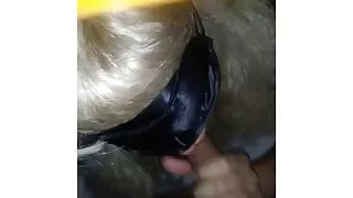 Russian slut sucks and swallows cum