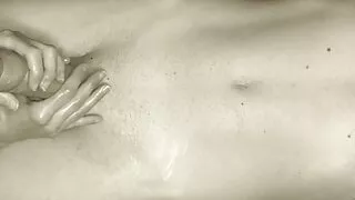Oily handjob massage with happy ending and lots of cum
