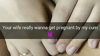 Hotwife lover cums in her pussy and she wants to get pregnant!