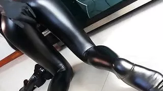 Fejira com latex-clad girls masturbating on holiday