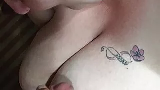 Nasty Babysitter Titty Cumshot