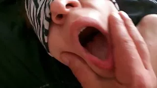 Stepsister Plays Blindfolded With Cock And Dildo