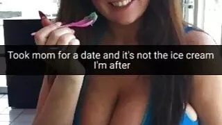 Fucking mom after taking her on a date