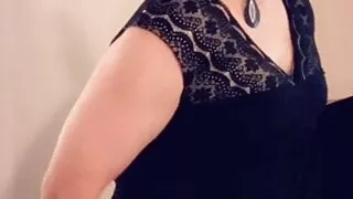 Little black dress sticky white mess edited Pantyluvn sissy