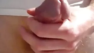 uncut cock cumshot