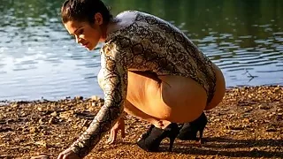 4K - Thong Bodysuit at the Beach