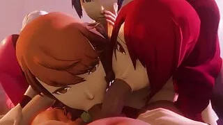 Persona 3 FFFM Foursome (Animation With Sound)