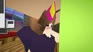 minecraft sex, jenny gives me a blowjob
