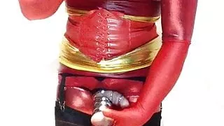 Sissy Bitch In Red And Gold Sex Fucking Show