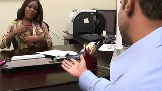 Chocolate babe rides a cock while screaming out of pleasure